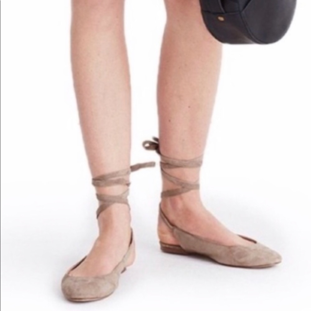 Madewell April Flats Grey Suede
